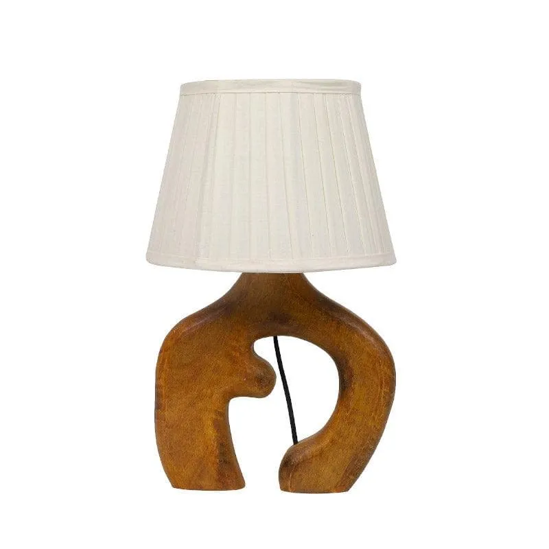 Vesara Stag Fabric Table Lamp - White,Brown media 4