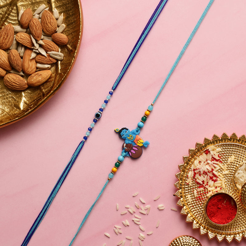 Kanna Rakhi with Roli Chawal - Three Piece Set