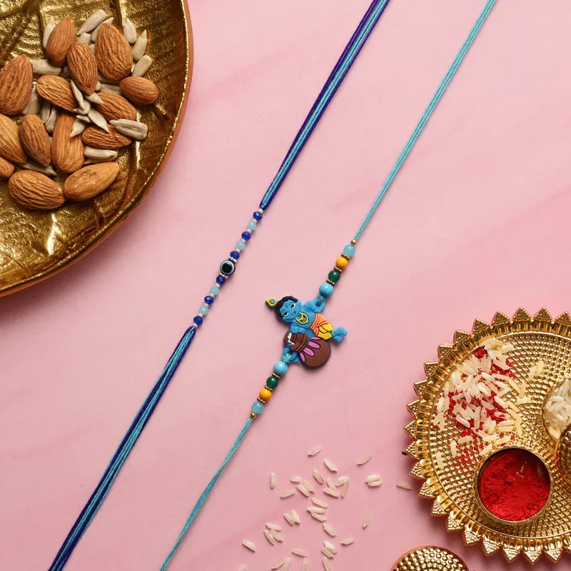 Kanna Rakhi with Roli Chawal - Three Piece Set media 1