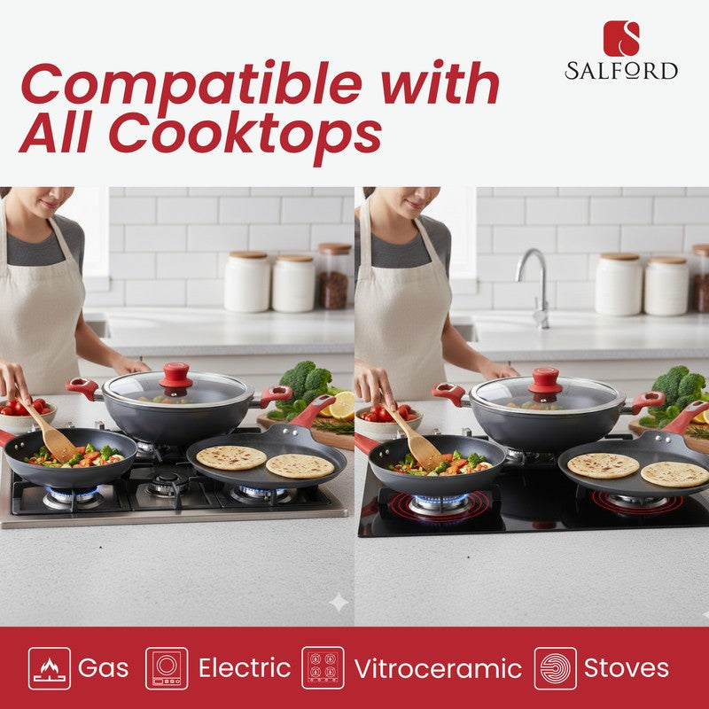 Salford Forged Hard Anodised Cooking Set (Black) - Set of Three media 5