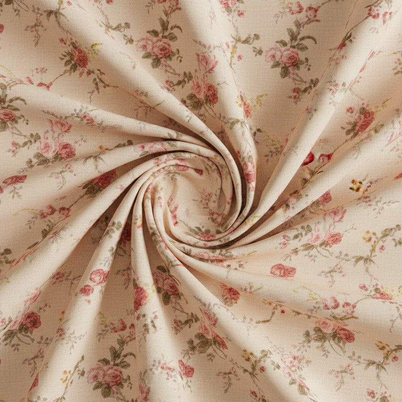 Esmeralda Floral Printed Cotton Bedsheet (Orange) - 180 TC media 5