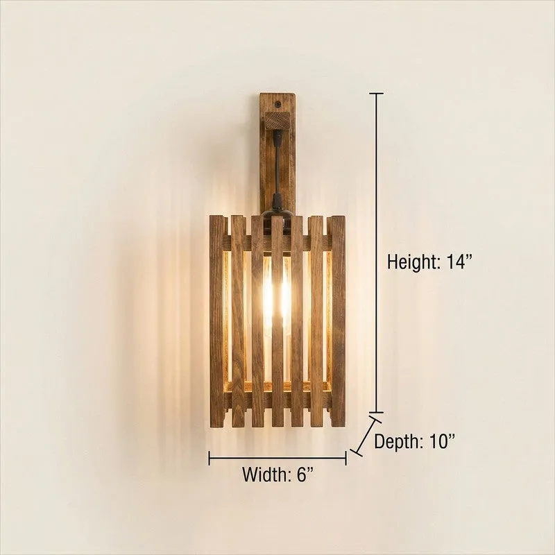 LineCraft Wooden Wall Lamp - Brown media 9