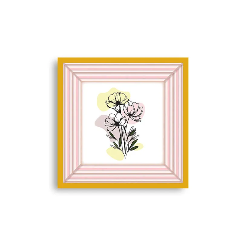 Blushing Buds Wall Art with Gold Frame media 3