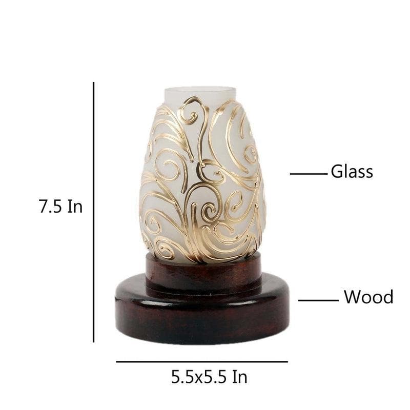 Ripples Glass Table Lamp - Gold,Black media 7