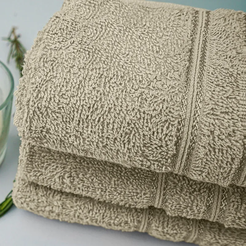 Micro CottonLuxeDry Soothe Face Towel (Brown) - Set Of Four media 5