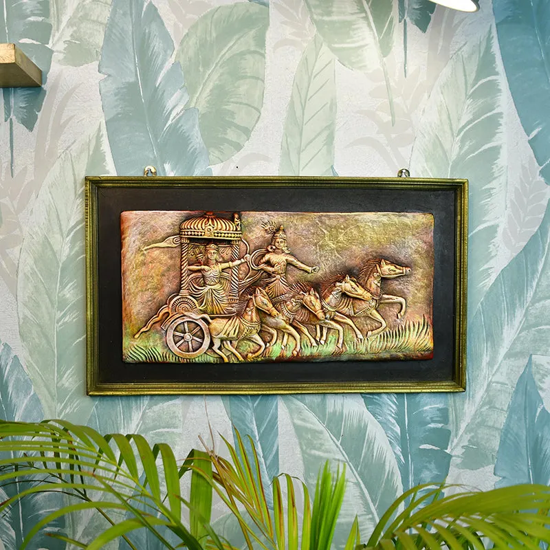 Mahabharatha Legend Terracotta Wall Accent media 1