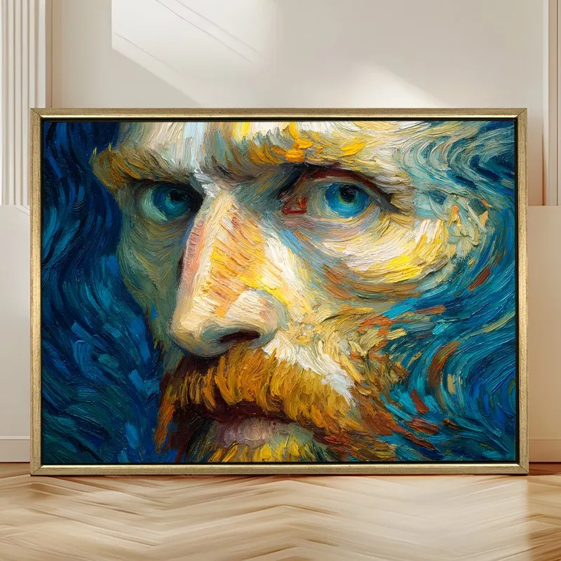 Expressive Eyes Canvas Wall Painting With Frame media 4
