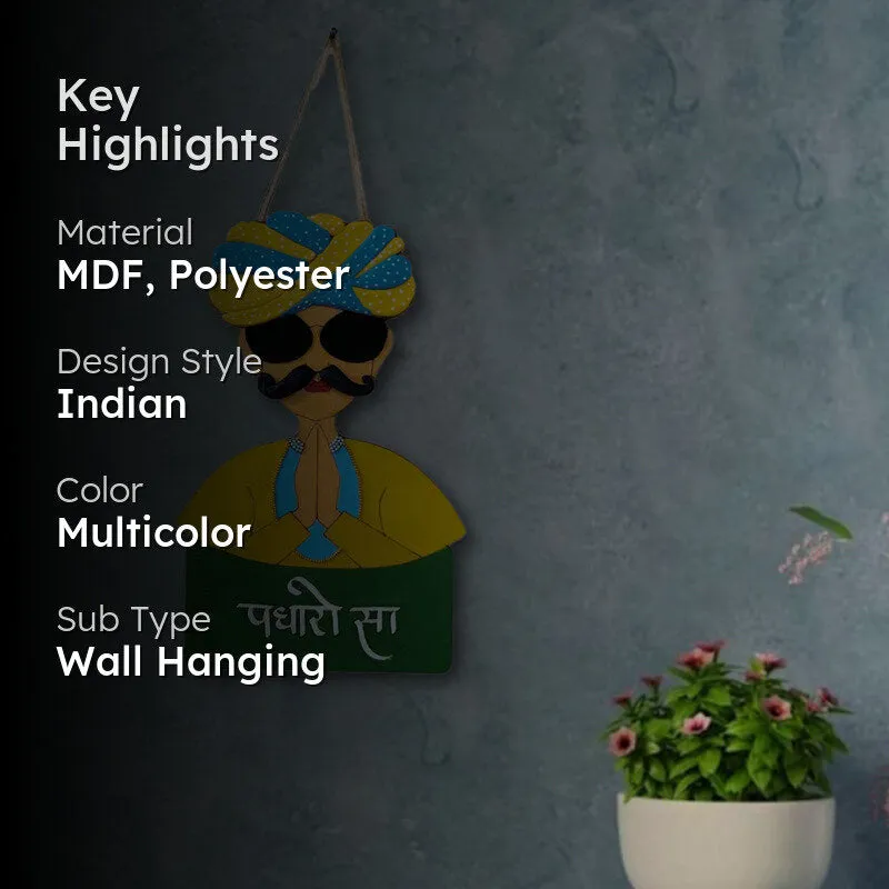 Padharosaa Man Polyester & MDF Wall Hanging media 2