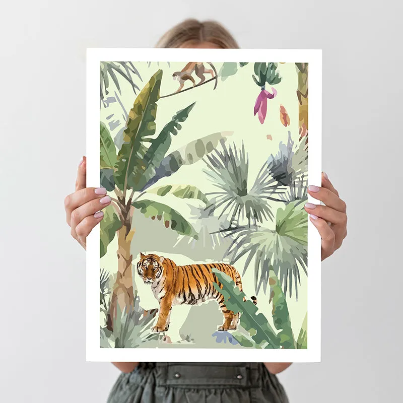 Jungle Rule Wall Painting - Set of Three media 4