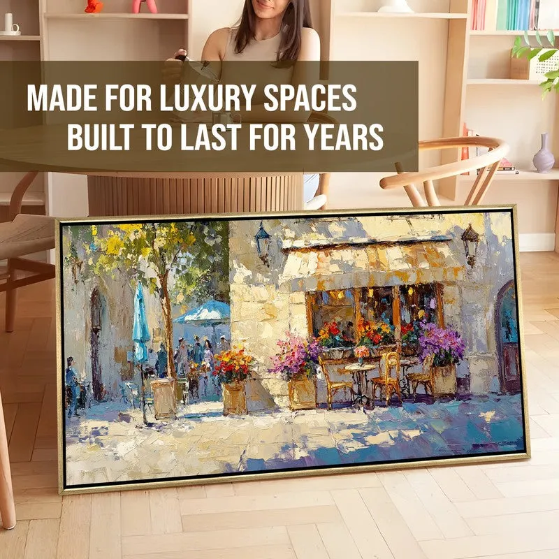 Amber Breaths Canvas Wall Painting With Frame media 7