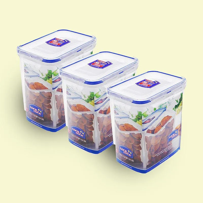 Storeio Airtight Plastic Storage Container (1500 mL Each) - Set Of Three media 1
