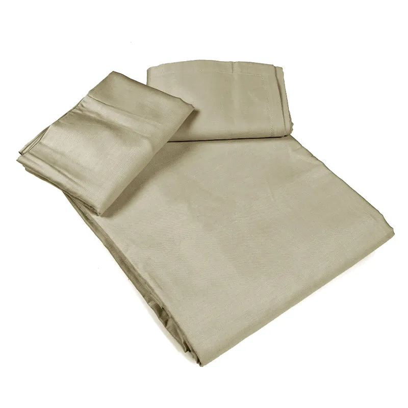 Saral Home Subtle Solid Cotton Bedsheet (Beige) - 300 TC media 6