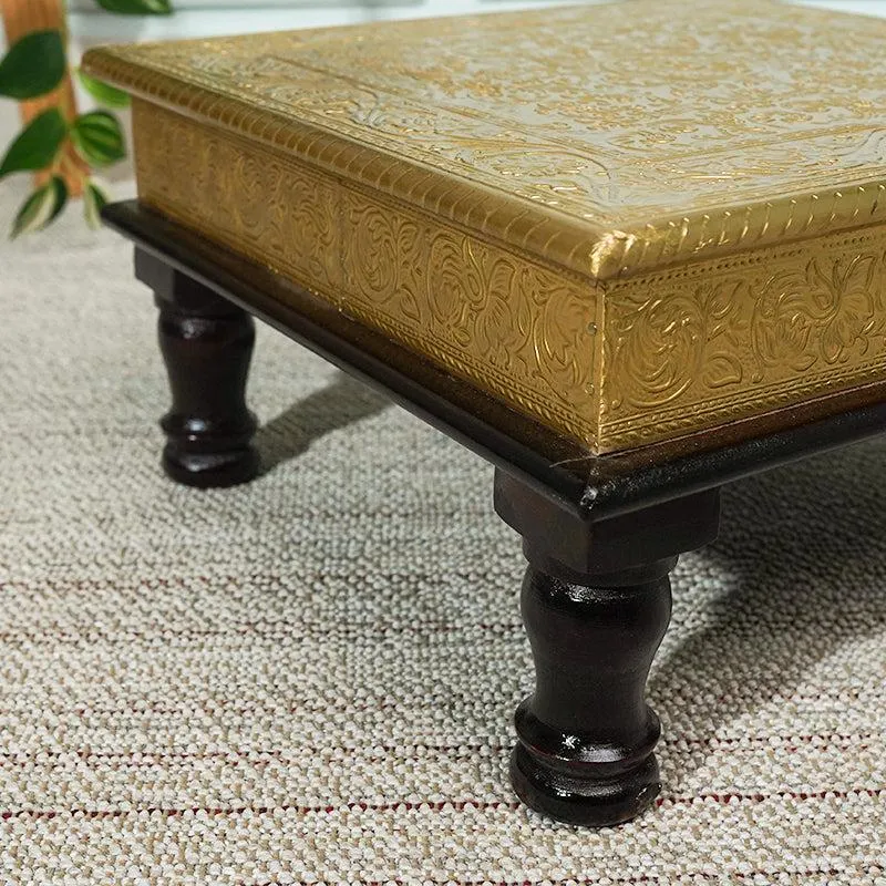 Ajila Ethnic Mango Wood & MDF Stool media 3