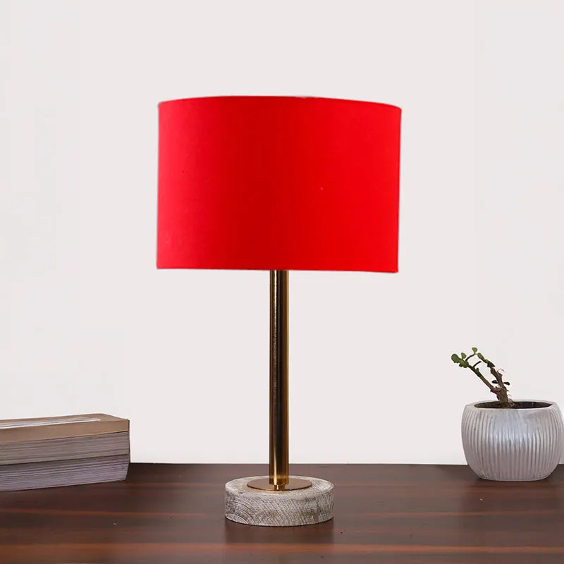 Cotin I Rodin Wooden Table Lamp - Red,Gold,White media 3