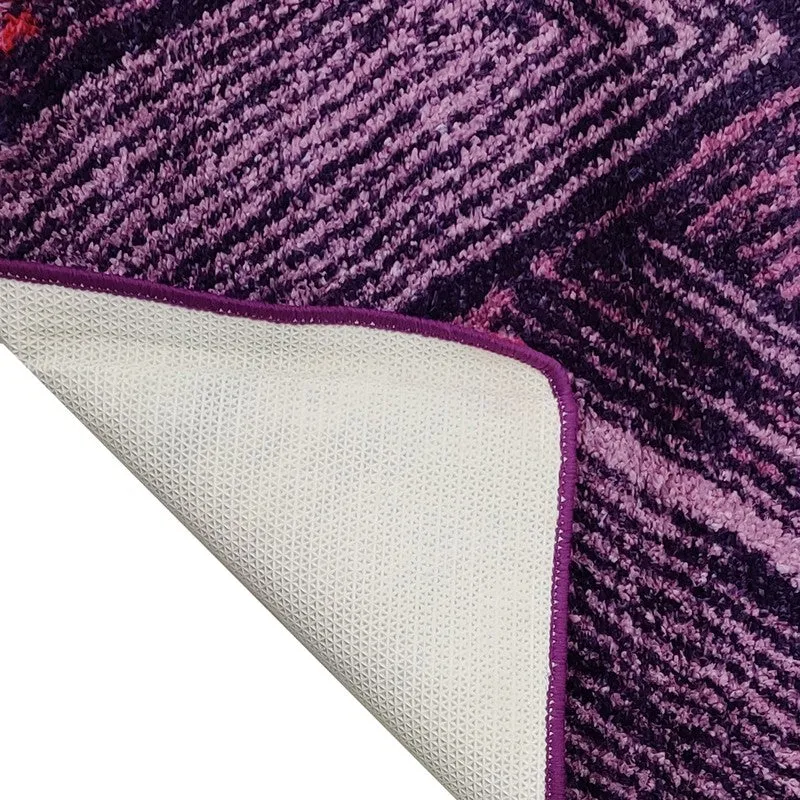 Halven Abstract Micro Fiber Area Rug - Purple media 6