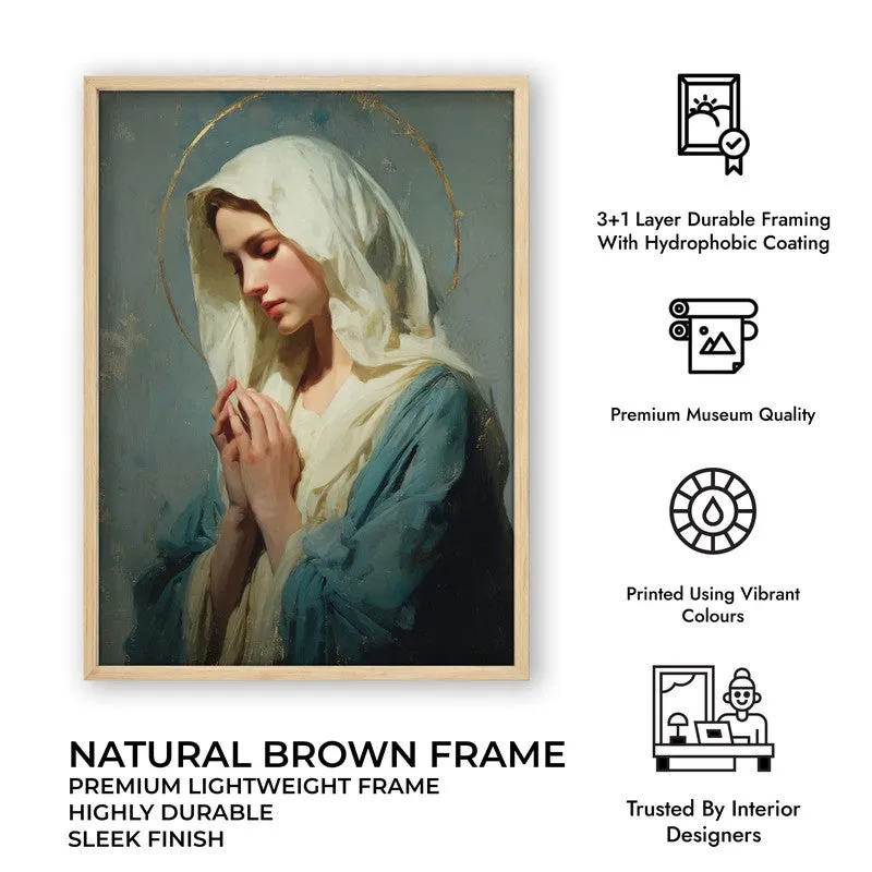 Grace in Devotion I Archival Paper Wall Painting With Brown Frame media 7