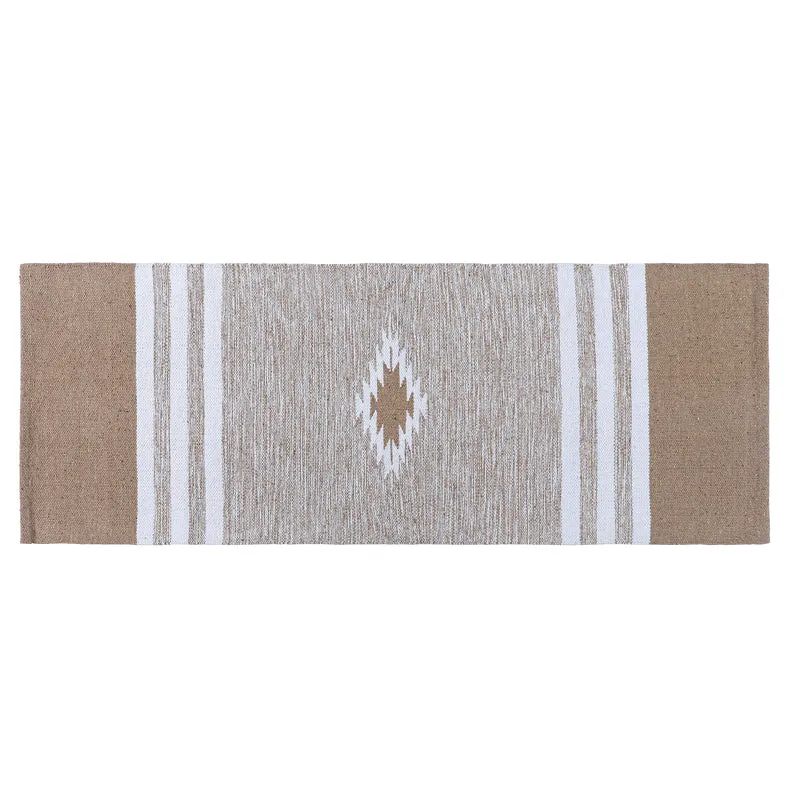 Decoria Cotton Runner Rug - Beige media 1