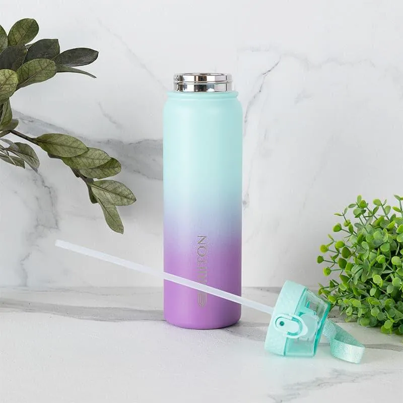 Hydrona Hot & Cold Thermos Water Bottle (Blue & Purple, 1000 mL Each) - Set Of Two media 3