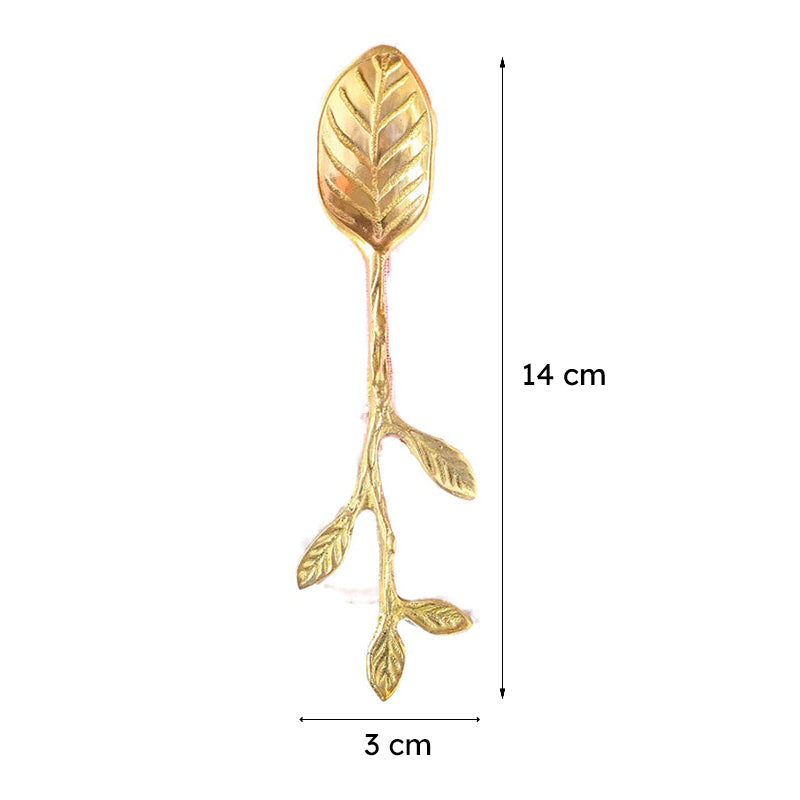 Folia Aurum Brass Dessert Spoon - Set Of Six media 6
