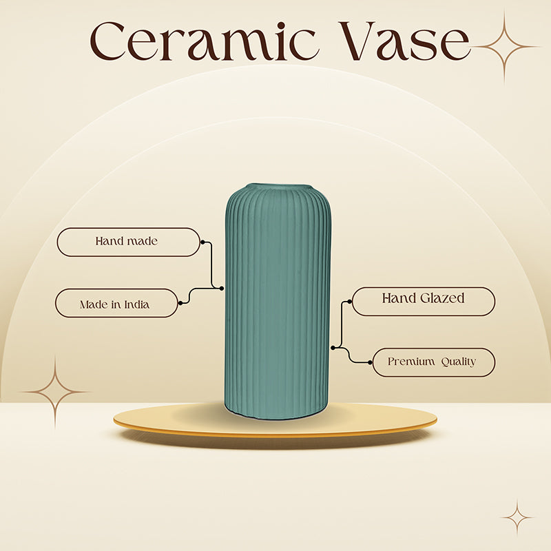 Aura Forma Ceramic Vase - Dark Green media 4