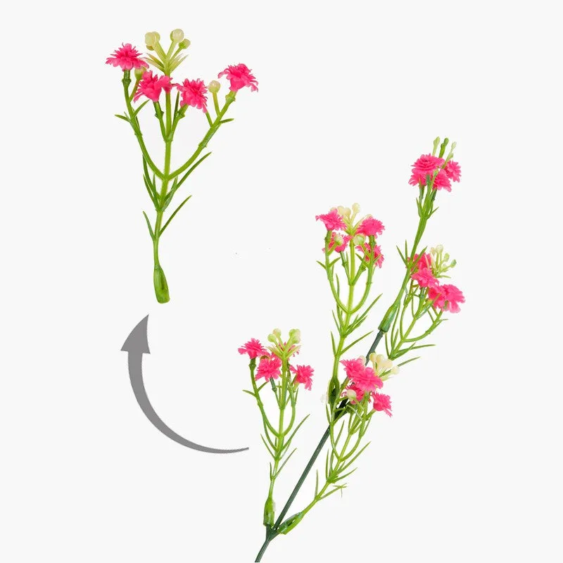 Aurevine Artificial Silk Faux Flowers (Pink,1.6 feet) - Set Of Two media 4