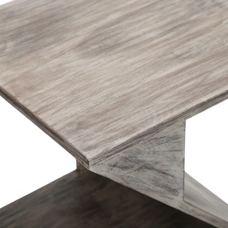 Rverox Sheesham Wooden Side & Bedside Table - Grey media 7