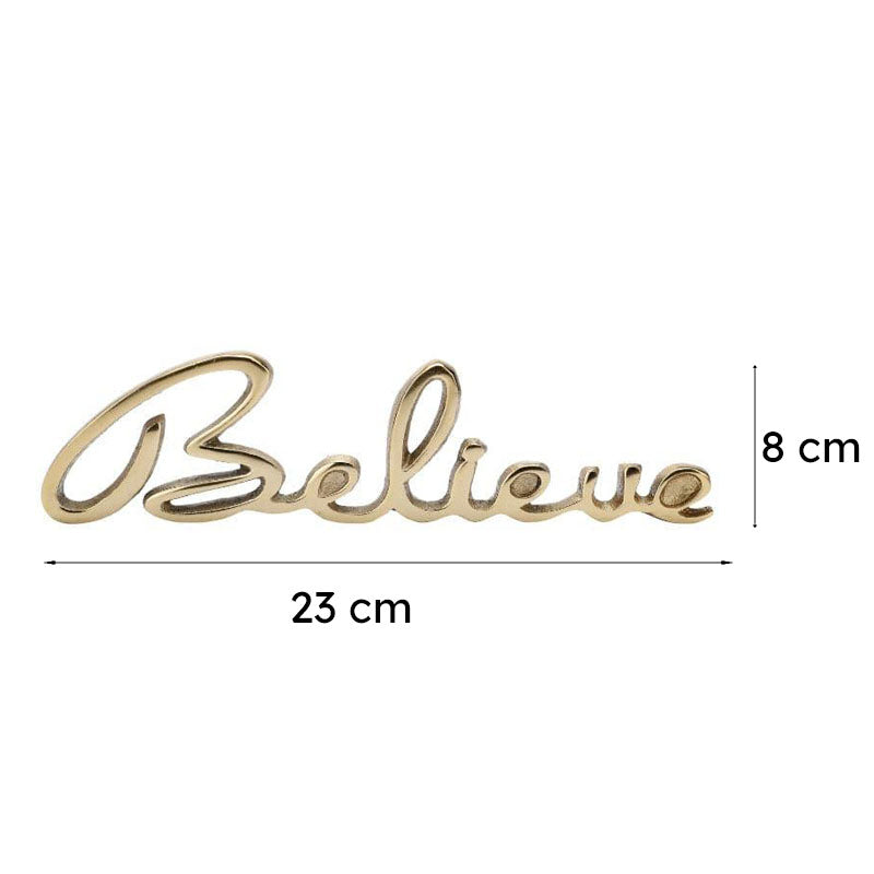 Believe Loop Typography  Showpiece - Gold media 6