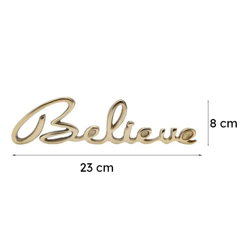 Believe Loop Typography  Showpiece - Gold media 6