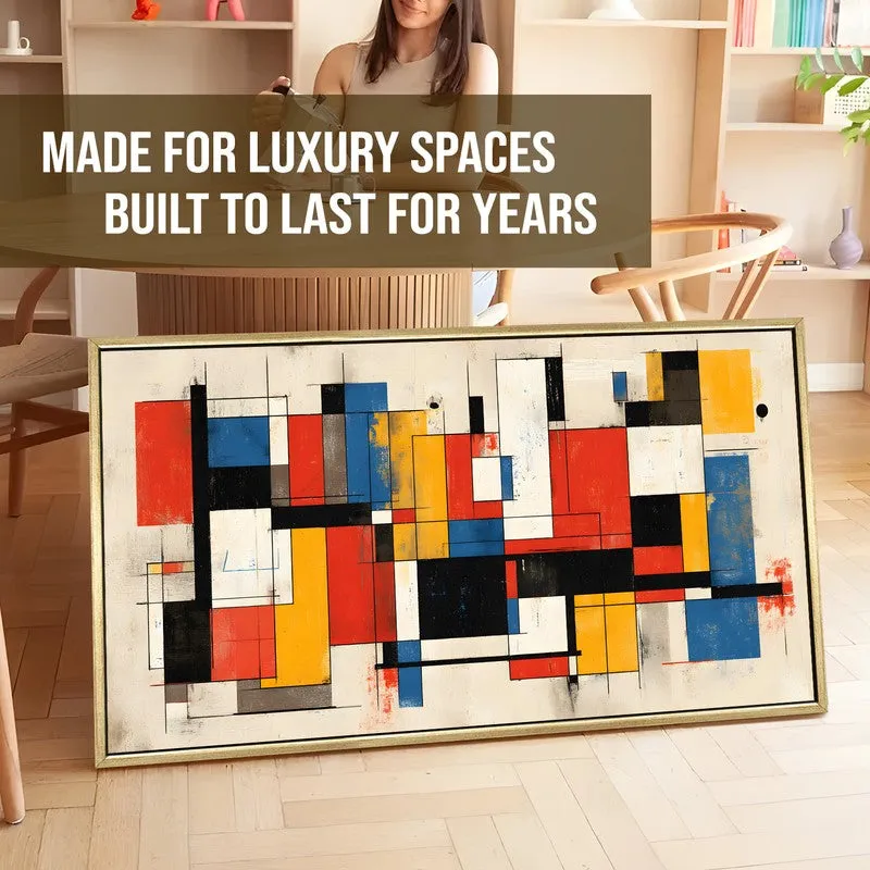 Linear Rhythm Canvas Wall Painting With Frame media 5