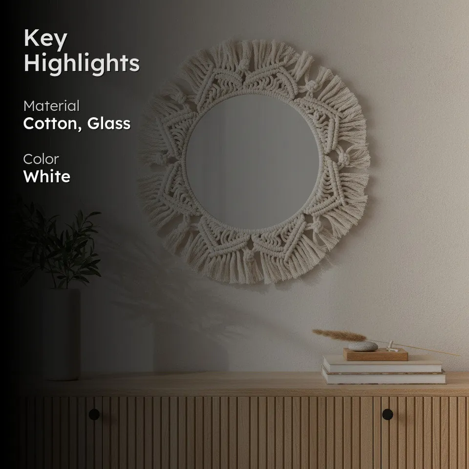 Roxanne Macrame Wall Mirror media 3