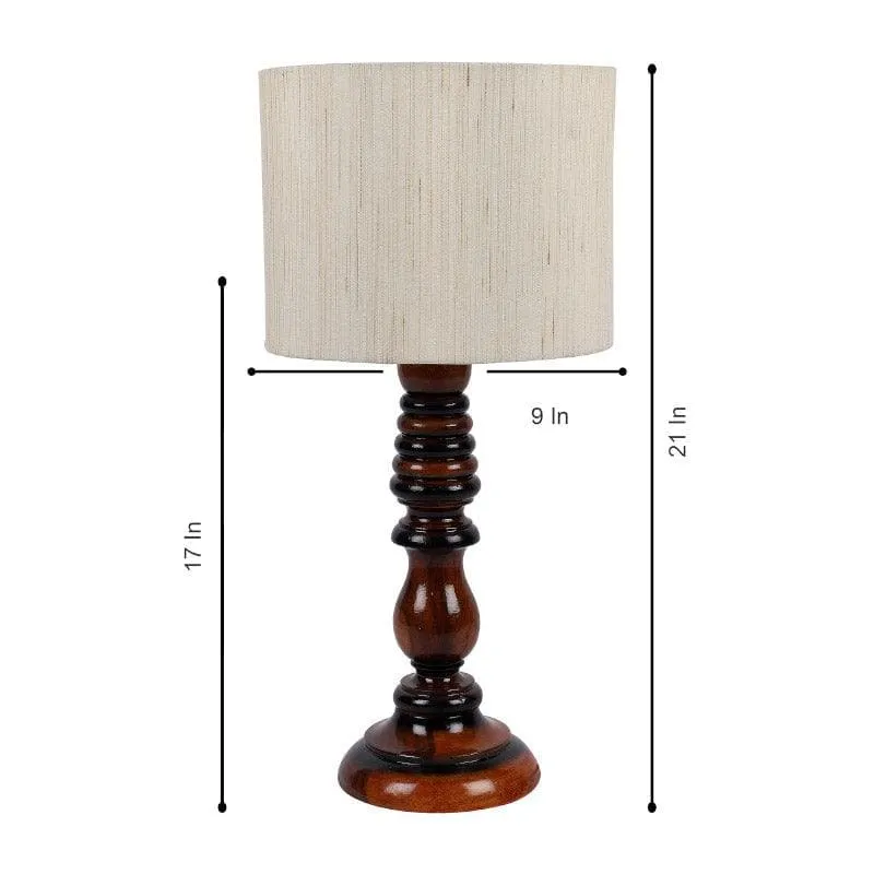 Urbane Gilmore Fabric Table Lamp - White,Brown media 6