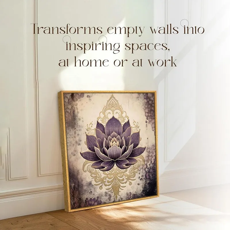 Pastel Lotus Wall Art With Frame media 5