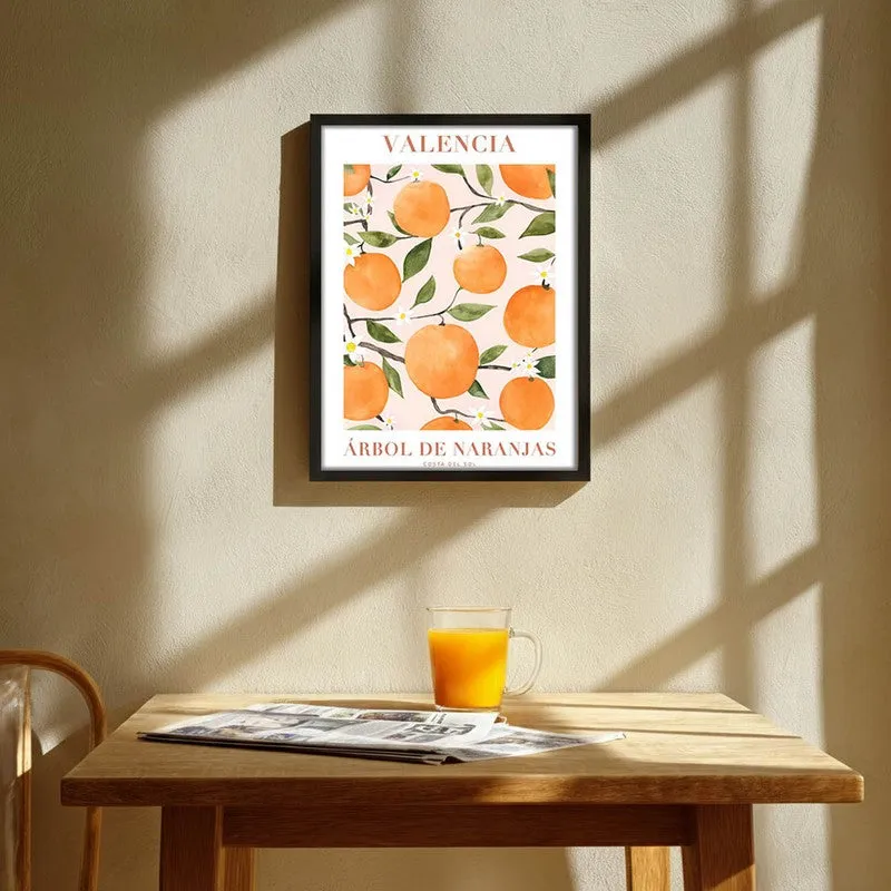 Citrus Serenade Archival Canvas Wall Art - Black media 1
