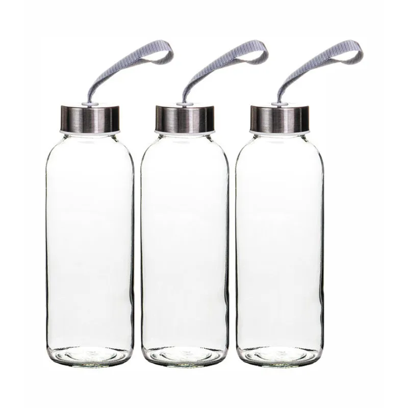 Clear Drop Glass Bottle (450 mL Each) - Set Of Three media 3