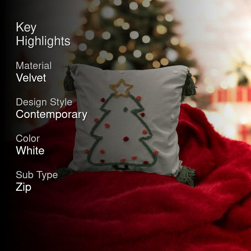 Sassy Spruce Velvet Christmas Cushion Cover media 2