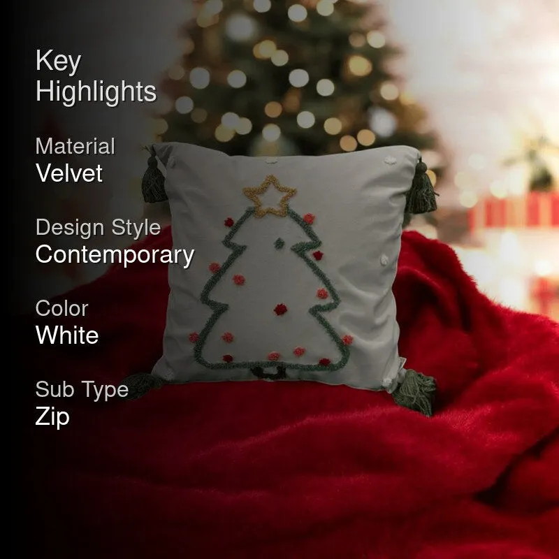 Sassy Spruce Velvet Christmas Cushion Cover media 2