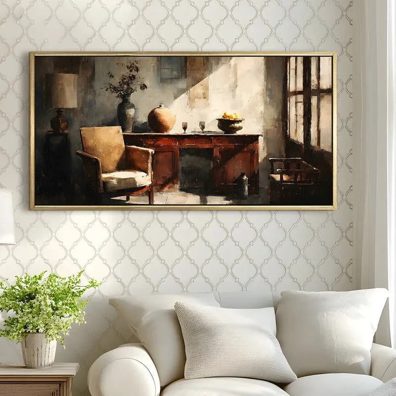Timeless Calm Canvas Wall Painting With Frame media 4