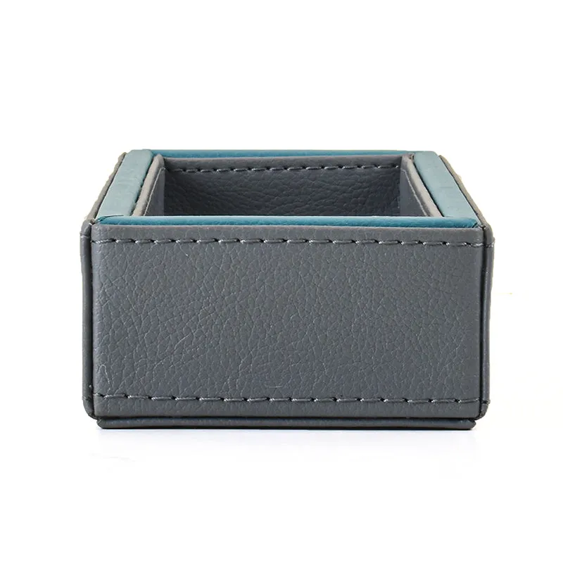 Tisca Faux Leather Cutlery Tray - Grey media 6