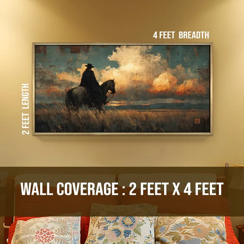 Borderland Canvas Wall Painting With Frame media 8