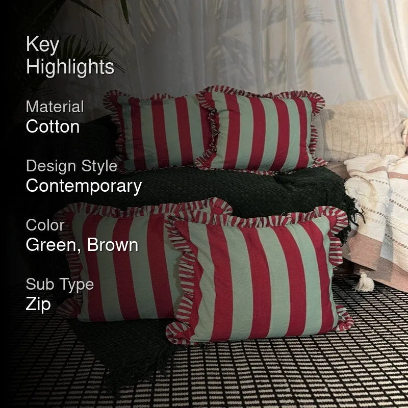 Stripe II Cushion Cover (Brown) - Set Of Four media 2