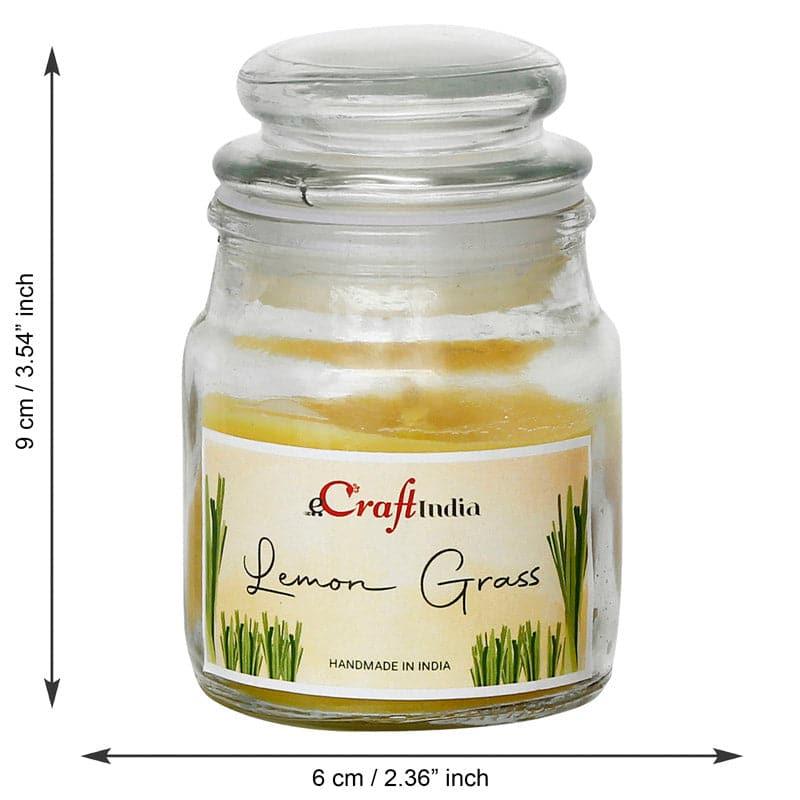 Nithya Lemon Grass Scented Jar Candle - Set Of Five media 4