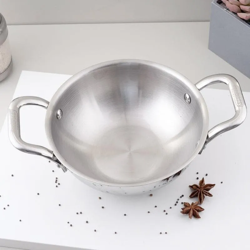 Mizutaki Stainless Steel Kadhai 1400 mL / 8 Inches media 3