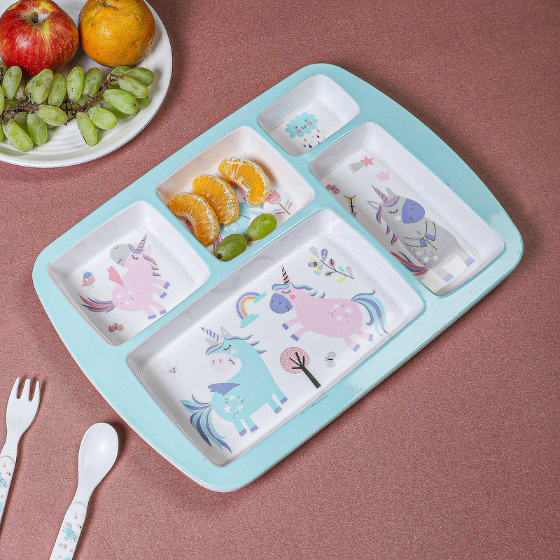 Unicorn Charm Kids Dinner Plate media 3