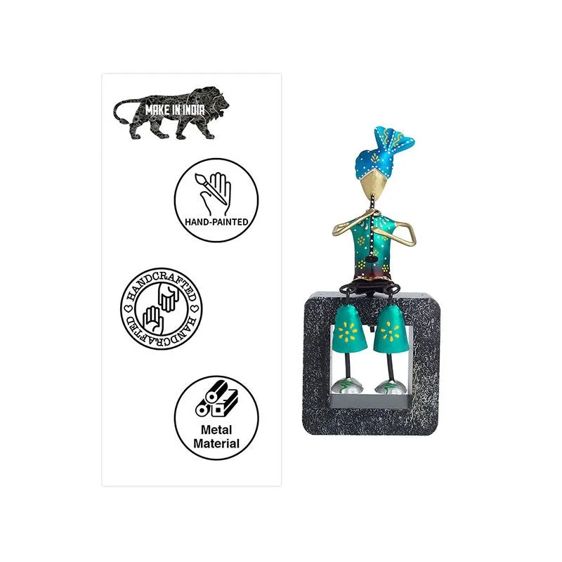 Musician Figurine Decorative Showpiece - Green,Blue media 6