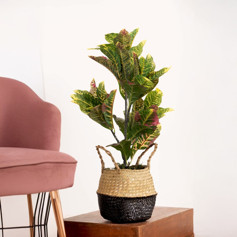Urban Bloom Artificial Potted Plant With Fiber Pot - 2.5 Feet