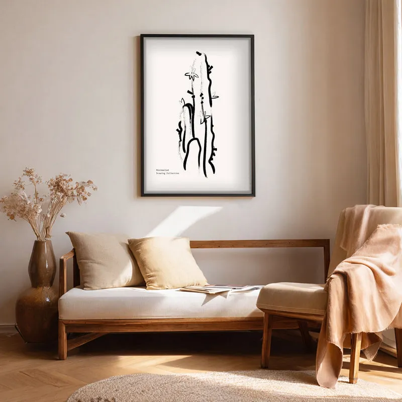 Succulent Canvas Wall Painting With Black Frame media 1