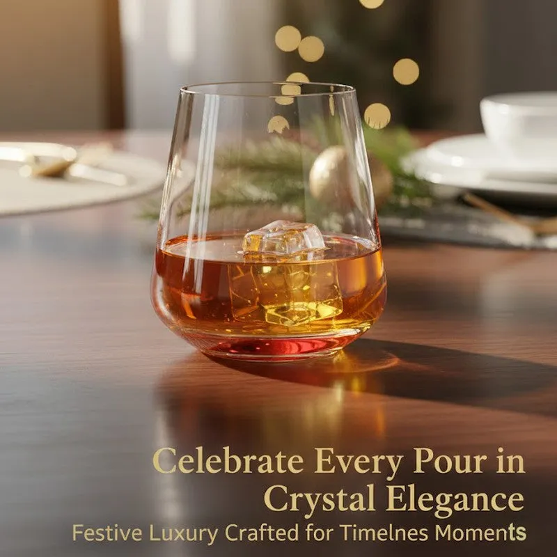 Orange Bohemia Crystal Ombre Red  Whiskey Glasses (400 mL) - Set of Six media 5