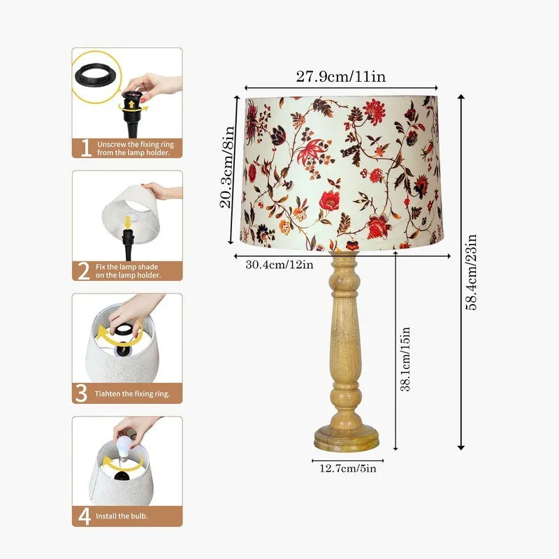 AuraGlow Versatile Wooden Table Lamp - Multicolor media 8