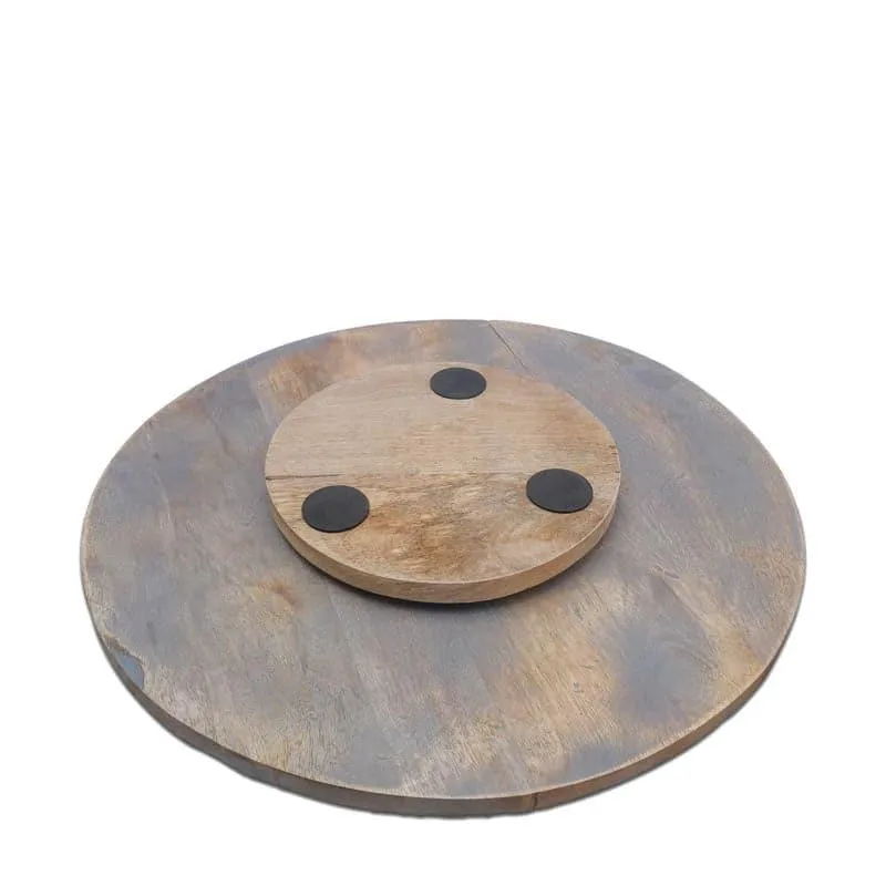 Distressed Wood Floral Lazy Susan media 5
