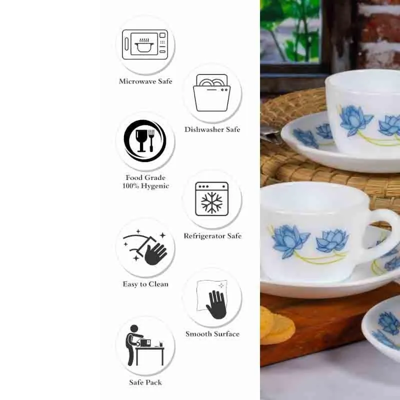 Cello Florita Tea Cup with saucer- Set of Twelve media 6